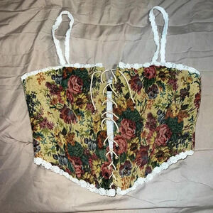 Floral Bustier Crop Top